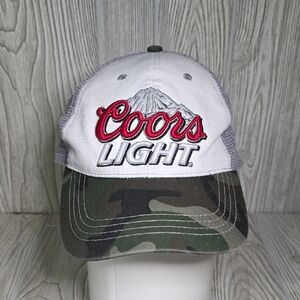 Infinity Headwear Coors Light Camo Bill Trucker Hat Adjustable